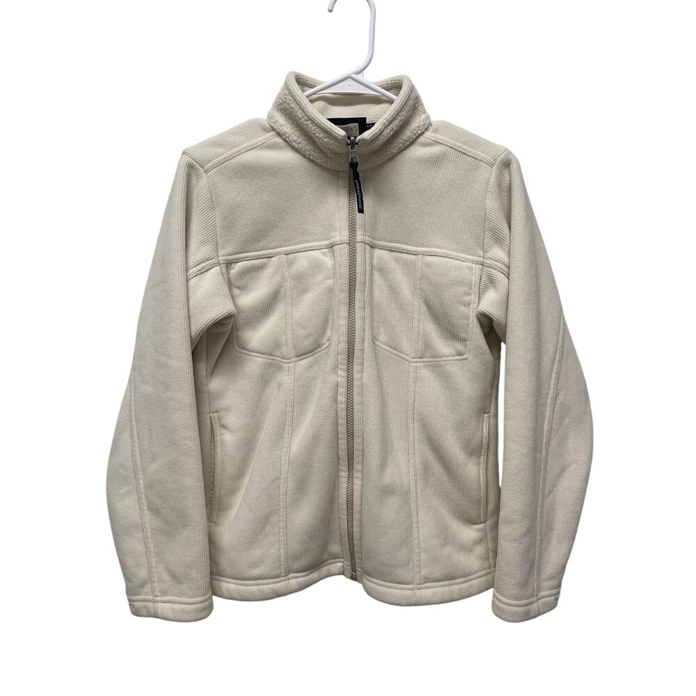 Patagonia Women's Synchilla Corded Full Zip Fleece lined Jacket Cream size small